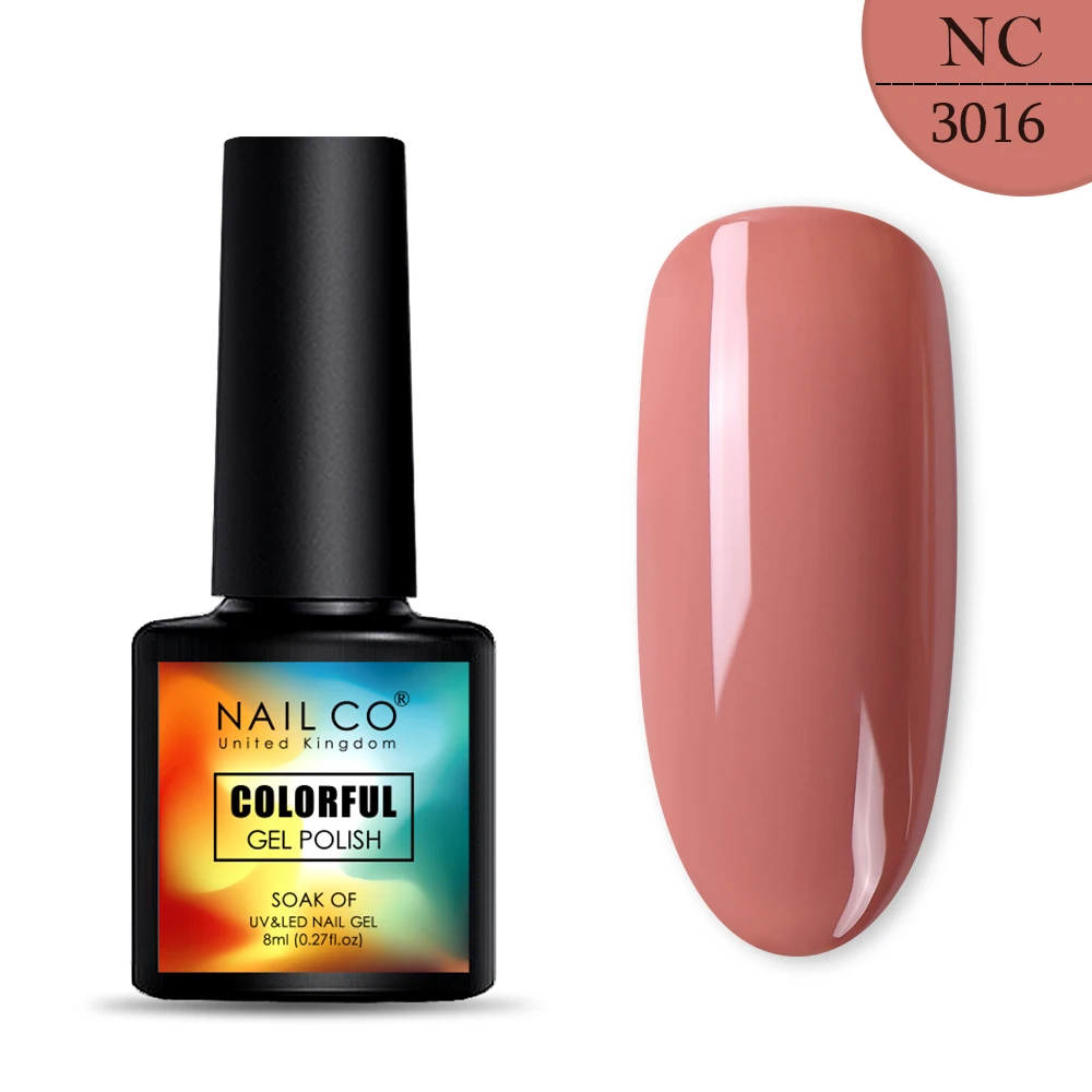 3016 NAILCO, новинка, 8 мл, 130 цветов, светодиодный Гель-лак для ногтей УФ гель для ногтей, салонный домашний лак, Гель-лак, гибридный, впитывающий - Цвет: 3016