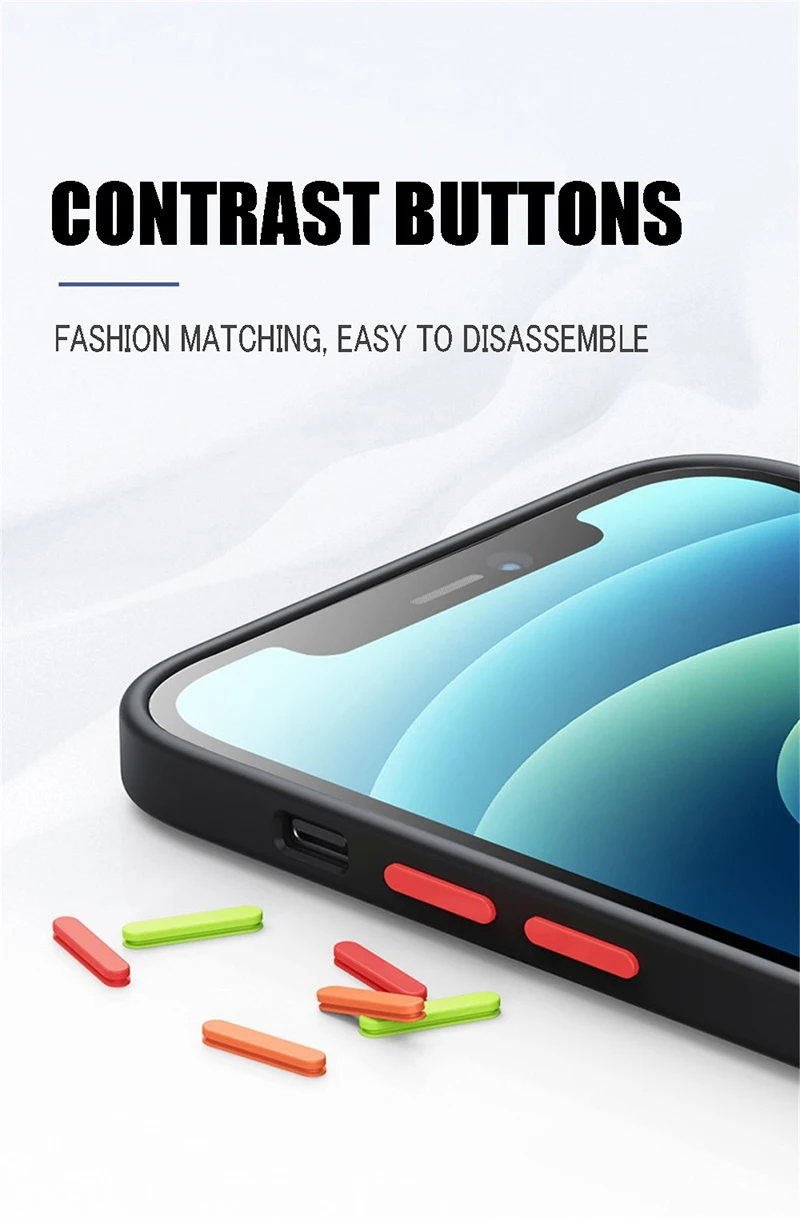 Luxury Shockproof Matte Bumper Phone Case For iPhone 11 13 12 Pro Max Mini X XR Xs 8 6 7 Plus Soft Silicone Transparent Cover samsung flip3 case
