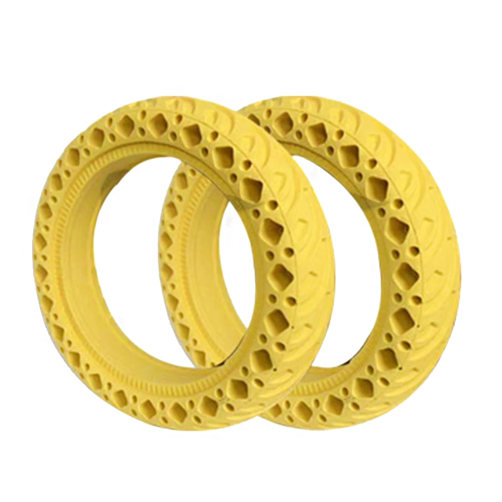 8.5 Inch Non Pneumatic Durable Honeycomb Rubber Protective Accessories Solid Scooter Tyre Shock Absorption For Xiaomi M365 - Цвет: Цвет: желтый