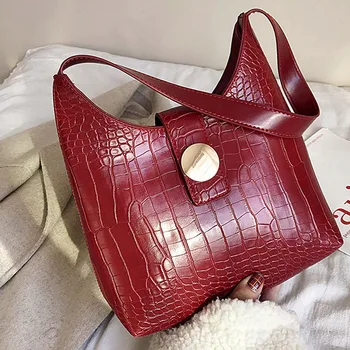 

Fashion Alligator Print Bags For Women 2020 Casual Large Capacity Handbags Leather Shoulder Bag Travel Hasp Messenger Bag Bolsos