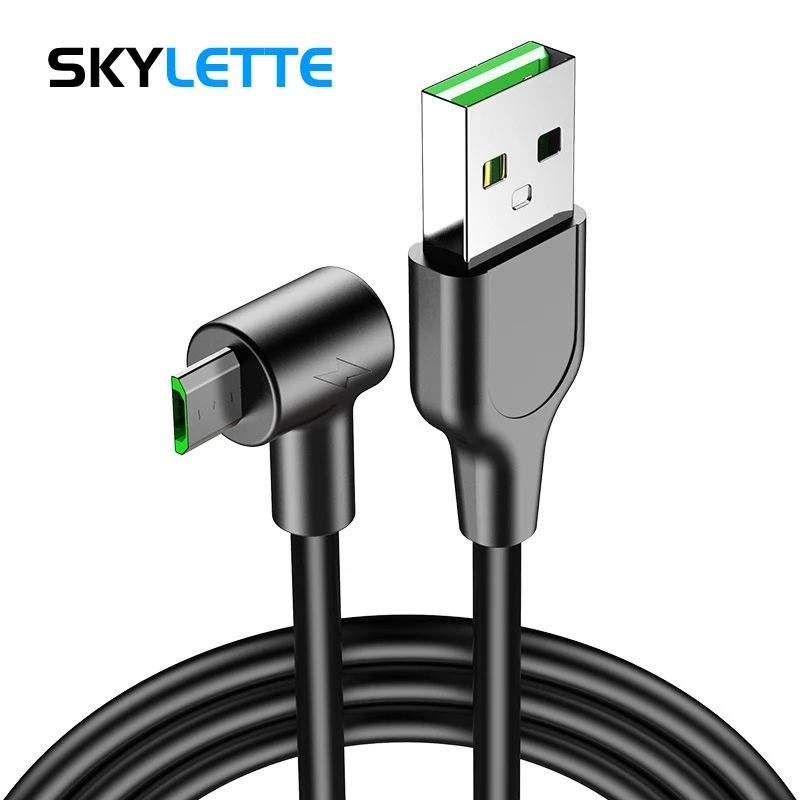 Локоть Micro USB кабель 3A Быстрая зарядка кабель мобильного телефона передачи данных для телефонов Android черный белый 1 м 1,5 м 2 м