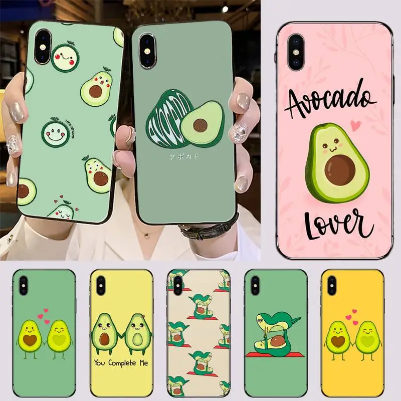 

Avocado cute cartoon Soft Phone Case Cover for iPhone 11 12 pro XS MAX 8 7 6 6S Plus X 5S SE 2020 XR