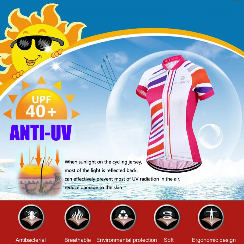 X-Tiger Pro, летняя одежда для велоспорта, женские майки для велоспорта, одежда для горного велосипеда, рубашка из полиэстера, одежда для велоспорта