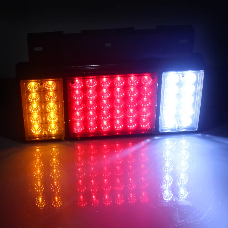 2x 12V/24V Waterproof Car Truck 50 LED Rear Tail Light Warning Brake Reverse Lamps For ISUZU Elf Truck NPR NKR NHR NLR 1984-up
