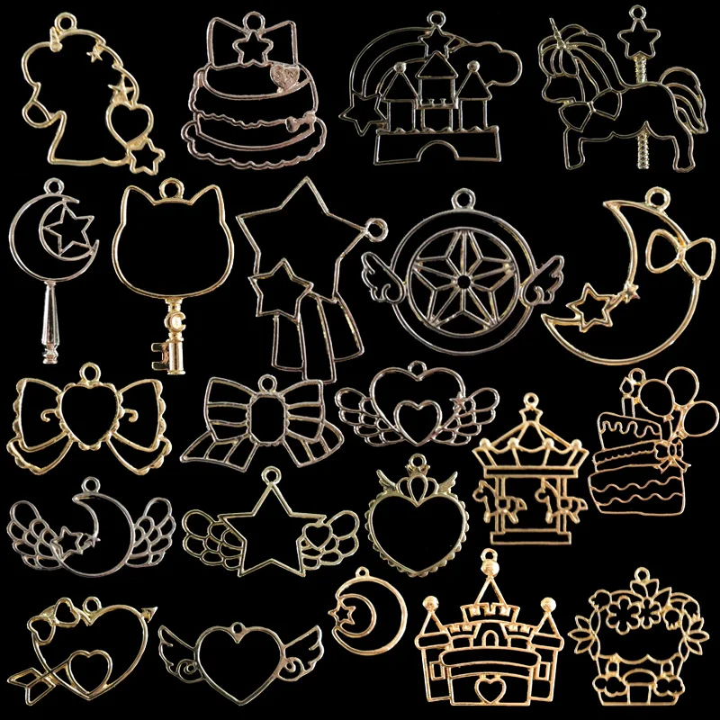 5 шт. девятьхвостые лисы маленькие кулоны в виде веера подвеска рамке сделай сам