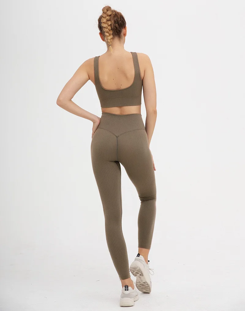 seamless yoga sets women gym clothes sports wear activewear gym two piece set fitness clothing sport leggings and top set (4)