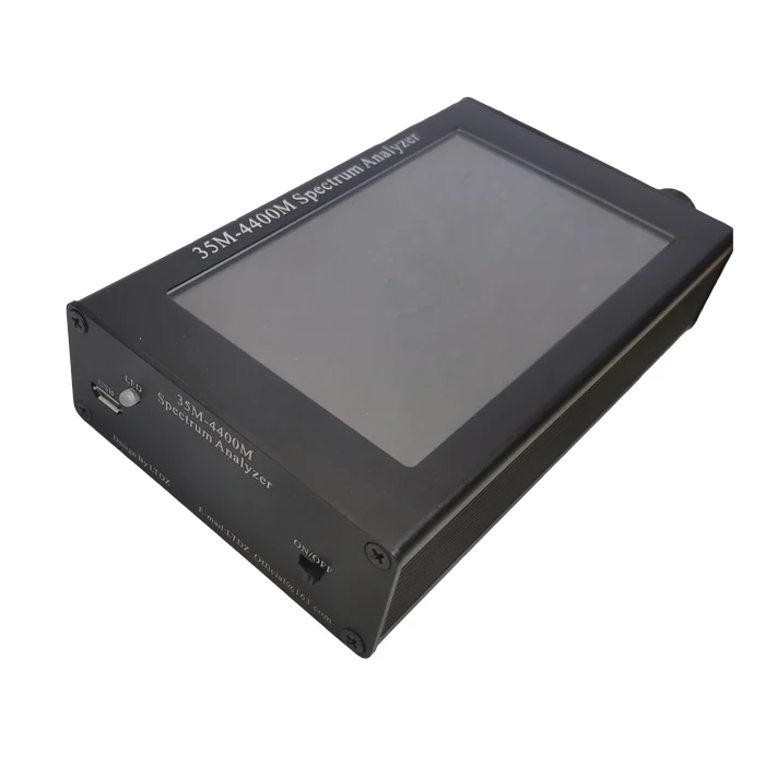 35M-4.4GHz 스윕 간단한 스펙트럼 분석기 신호 발생기, 추적 소스 + 4.3 인치 LCD + 금속 케이스 포함, 무료 배송