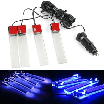 

DC 12V 4LED Car LED Strip Light Car Styling Decorative Automobile Atmo sphere Lamps Car Interior Light Wireless Control