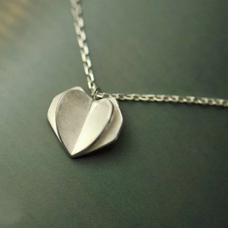 Женское ожерелье из серебра 925 пробы в романтическом стиле с оригами|pendant necklace
