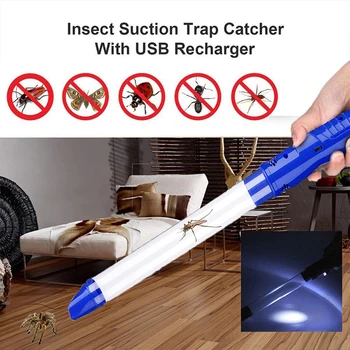 

1PC USB Rechargeable LED Insect Suction Trap Catcher Fly Bugs Insect Killer Safety Repellent Insecticidal Bug Insect Trap