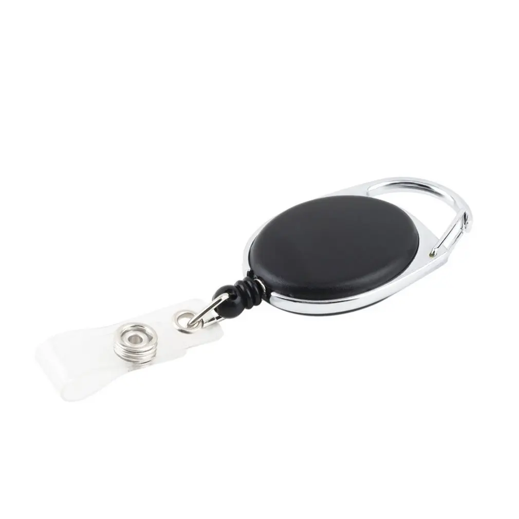 

1pc New fashion Retractable Pull Key Ring Chain Reel ID Lanyard Name Tag Card Badge Holder Reel Recoil Belt Key Ring Clip