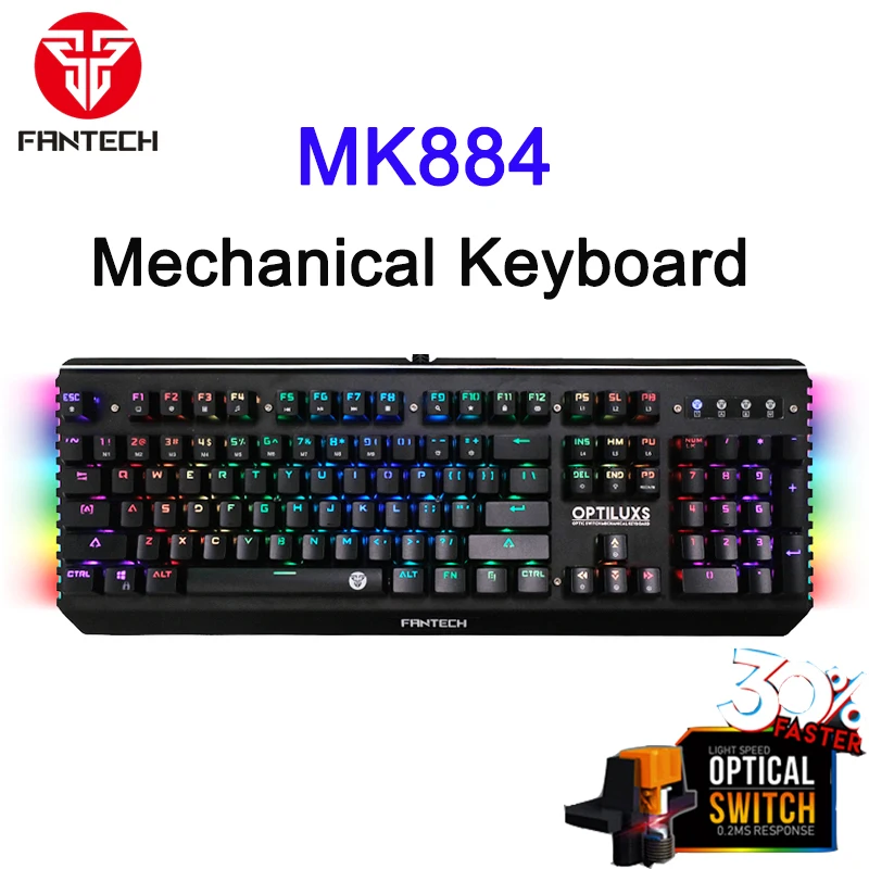 Профессиональная механическая клавиатура Fantech Mk884 игровая с RGB подсветкой USB
