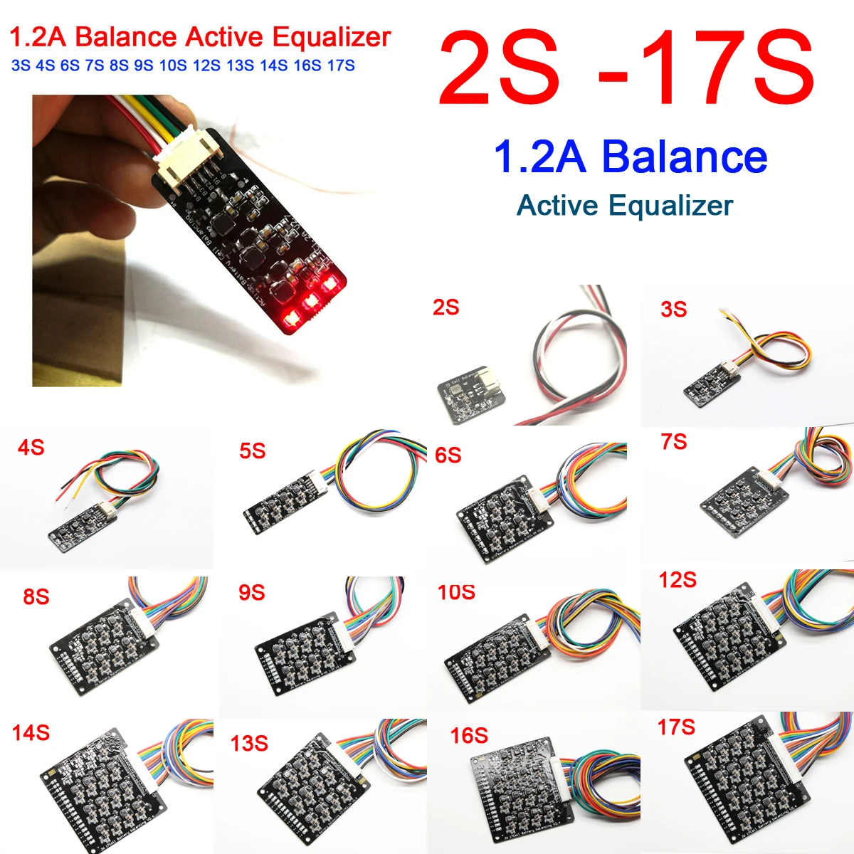 2 S-17 S 1.2A активный эквалайзер баланс BMS передача энергии литий-ионная Lifepo4 LTO