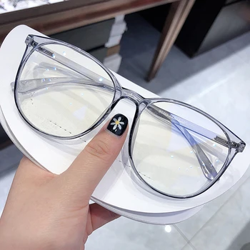 

Blue Light Blocking Glasses Women Round Ultralight Optical Frame Eyeware Transparent Frame Computer Eyeglasses