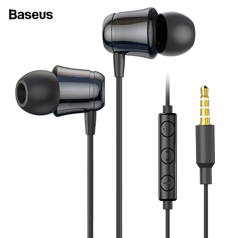 

Baseus Wired Earphone Headphone In-Ear Earphones Headset With Mic Earbuds Earpiece For iPhone Samsung Auriculares Fone De Ouvido