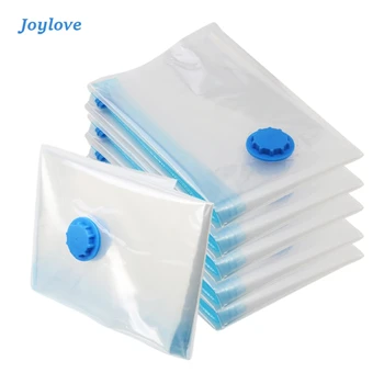 

JOYLOVE Home Vacuum Bag For Clothes Storage Bag With Valve Transparent Border Foldable Compressed Organizer Big Vacuum Bag