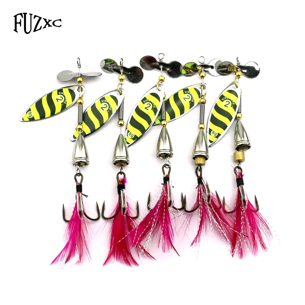 

FUZXC 1Pcs Colorful Metal Spinner Fishing Lure Sequins Trout Spoon jig Artificial Pesca Isca Wobbler Hard Bait Fish Tackle Hook