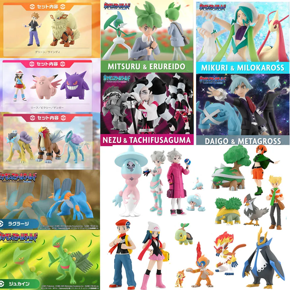Original Bandai Pokemon Scale World 1/20 Anime Figure Hoenn Region Galar Johto Action Doll Model Collectible Toys | Игрушки и хобби