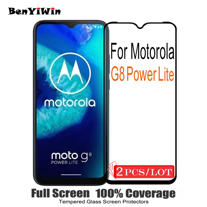 Оригинальное закаленное стекло с полным покрытием для Motorola G8 Power Lite 2 шт. защитная
