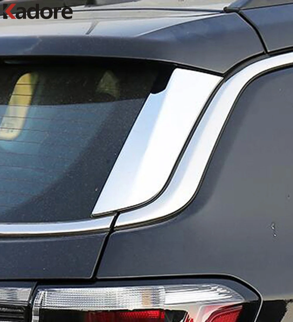 Для Jeep Compass 2017 2018 2019 ABS хромированный спойлер на окно Обложка отделка треугольная