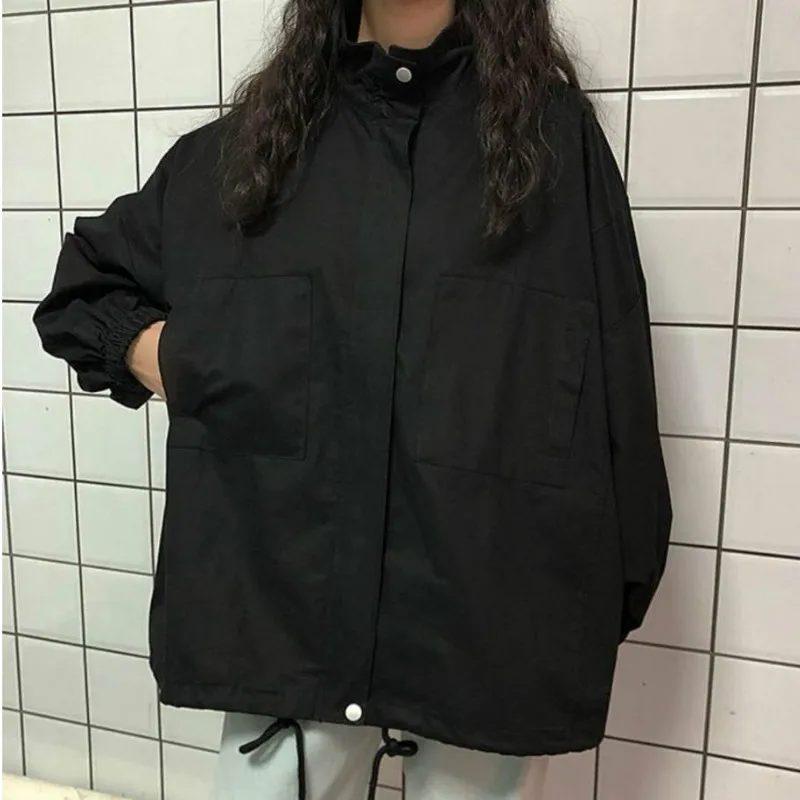 Женский Тренч, абрикосовый, свободный, 2XL, унисекс, BF, корейский стиль, Harajuku, Женское пальто, подходит ко всему, высокое качество, уличная одежда, хип-хоп, повседневная, для пары