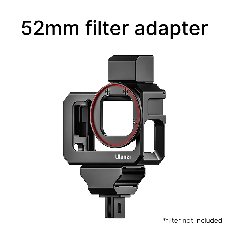 Gaiola de Metal para Gopro Caixa de Proteção com Dupla Tampa e Filtro para Câmera e Microfone Hero Ulanzi 9 - Image 3