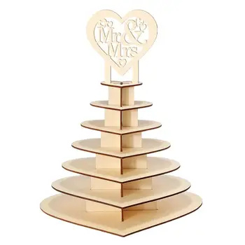 

Wooden Heart-shaped Chocolate Stand Tree Ferrero Rocher Chocolate Display DIY Desserts Holder Wedding Decoration Candy Decor