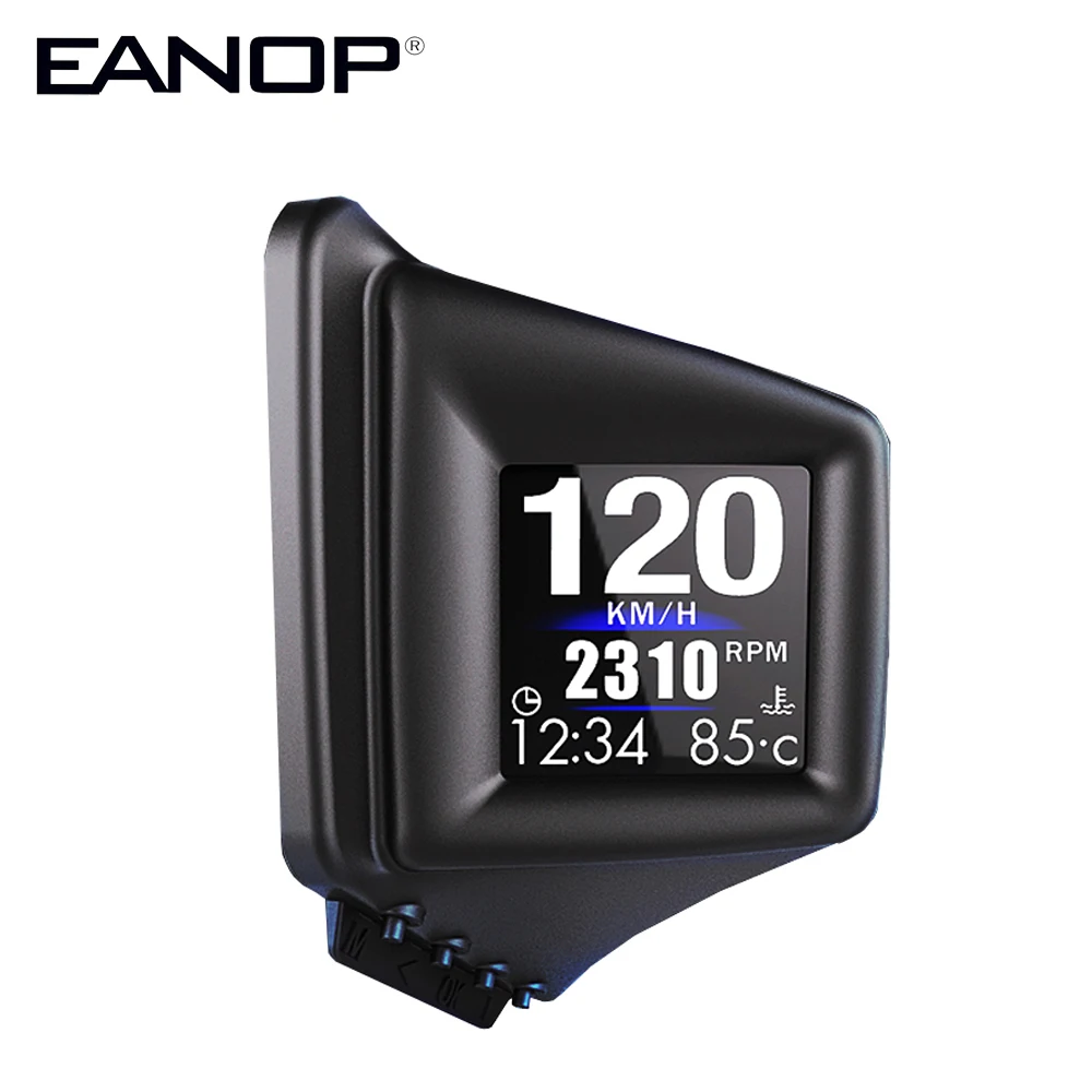 EANOP HUD Head up display OBD2/GPS Car Speedometer KMH MPH 360 Degree Turning Screen Fixed on A Pillar Left or Right | Автомобили и