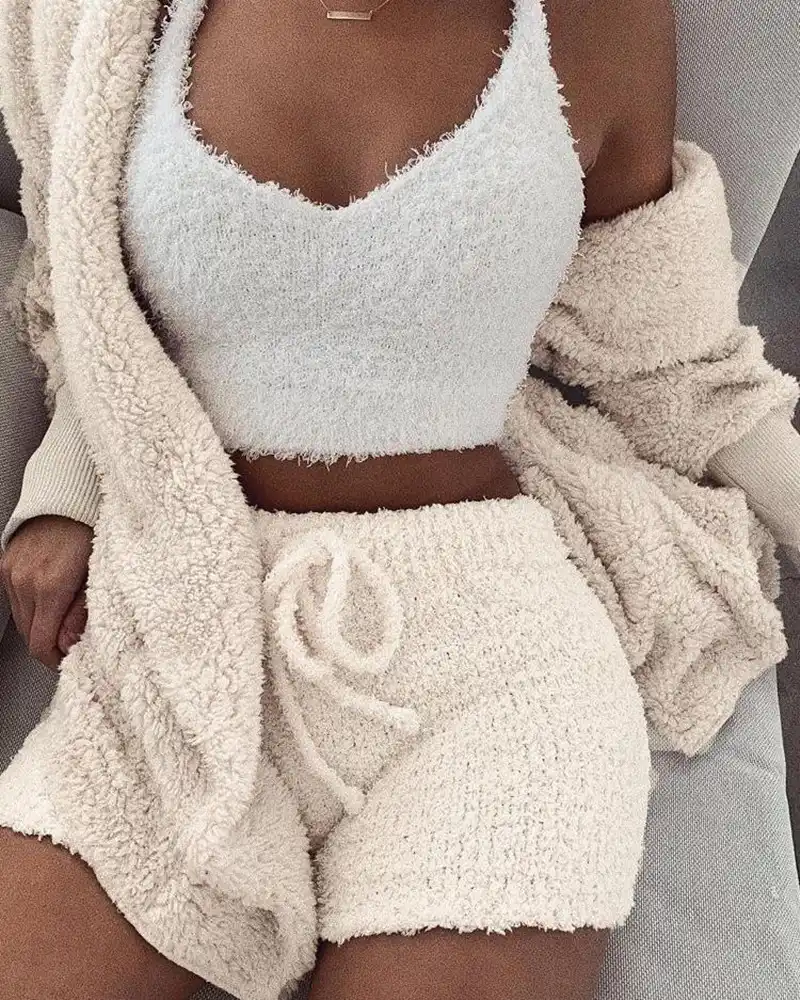 Fluffy two piece outfit Clearance