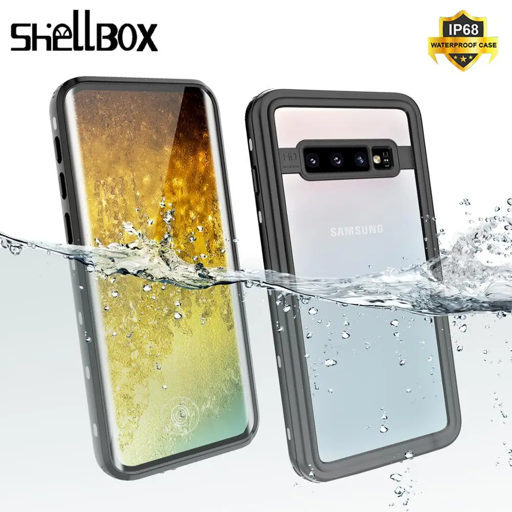 SHELLBOX Waterproof Case For Samsung S10 Plus Smart Shockproof Cover for Galaxy Phone Outdoor Sport Fundas |