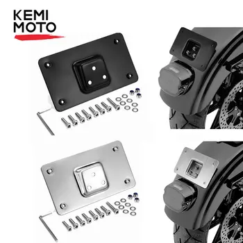 

Rear License Plate Bracket 3 Holes Side Mount For Dyna Sportster xl883 xl1200 Softail Big Twins Iron Dyna Motorcycle License