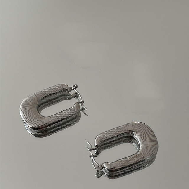 New Personalized Geometric U-shaped Metal Earrings European and American Fashion Accessories Party For Women Girls Jewelry