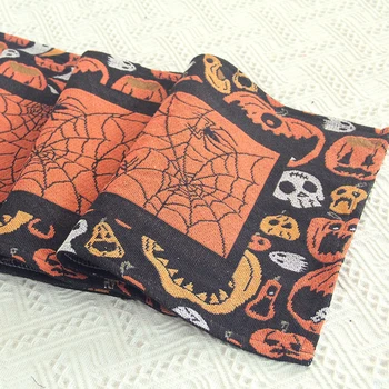 

33x180cm polyester Table Runners for Halloween Dinner Party Decoration Table Runner For Home Restaurant with 4pcs Table Mat