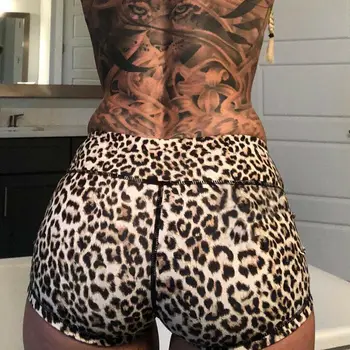 

2019 Sexy Women Leopard Sports Casual Beach Running Slim Ladies Shorts Hot Pants