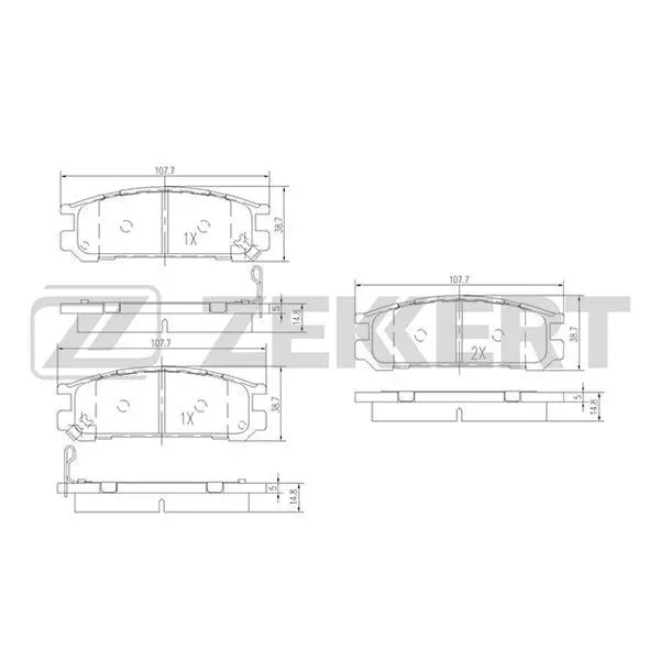 Колодки торм. диск. зад Subaru Impreza(GFC GC GF) 92- Legacy