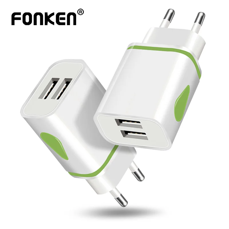 FONKEN USB Charger EU Mobile Phone Charger Adapter Wall Charger Tablet Charge Charging For Iphone Xiaomi Mobile Phone Accessorie