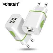 FONKEN-cargador USB para teléfono móvil, adaptador de cargador de pared para tableta, Iphone, Xiaomi