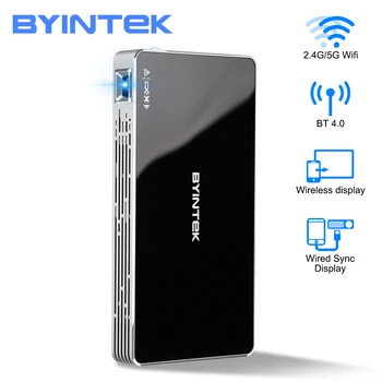 

BYINTEK Mini Projector P10,Smart Wifi Pocket Pico Portable Beamer, LED DLP lAsEr Mobile Projector For Smartphone 4K 3D Cinema