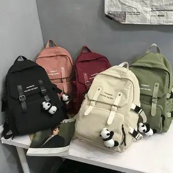 

Unisex Canvas Backpack Large Capacity Daypack Anti-theft Travel Bookbag Teenagers Girls Schoolbag