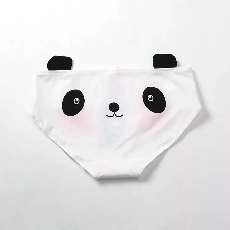 panda Милые трусы с рисунком кота для девочек и женщин; хлопковое нижнее белье; японские трусики - Цвет: panda