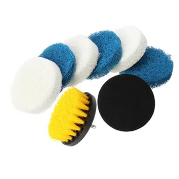

10pcs/Set Drill Cleaning Brush Home Tool Scrubbing Tub Cleaning Tile Pads Set