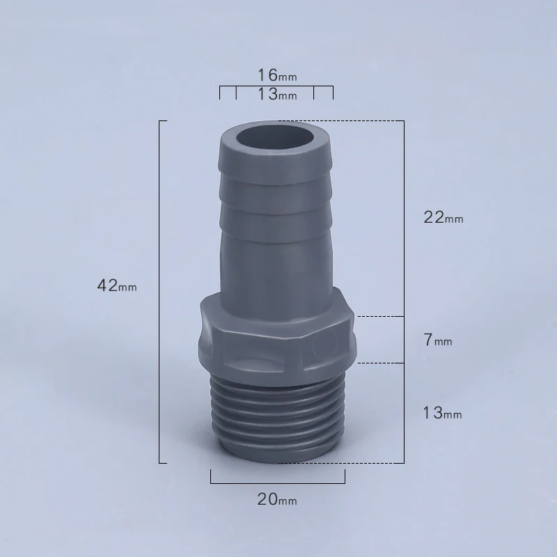 1/2" 3/4" 1" NPT Male Thread Hose Connector PVC Pipe adapter for 1000L IBC Tank Garden water Container fittings 1Pcs 