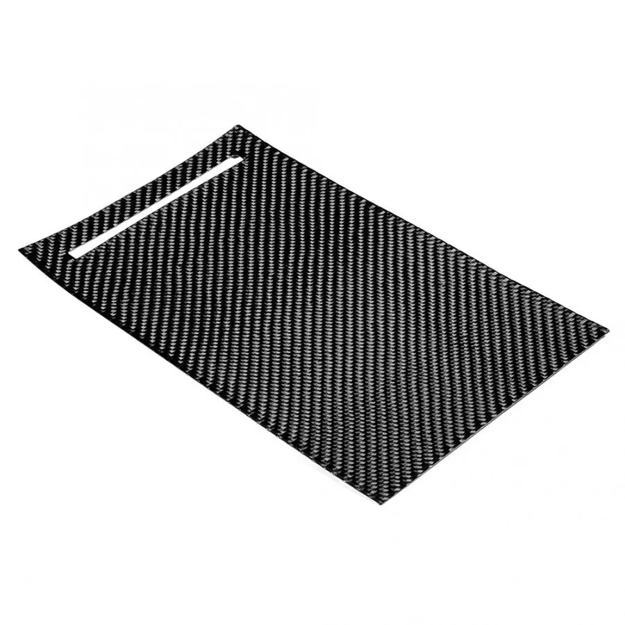 Carbon Fiber Center Control Storage Box Cover Panel Sticker Overlay Decal Fit for Tesla Center Control Storage Sticker