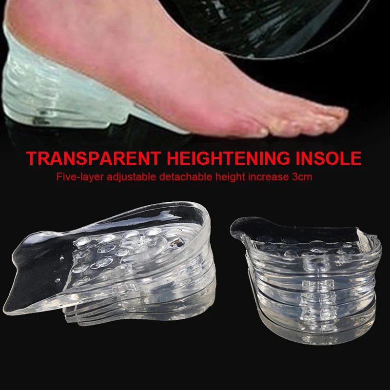 

Increase Insole Shoe Lift Sports Comfortable Orthotic Arch 1pair 5 Layers Insoles Healthy Shock Absorption Silica Gel Insole