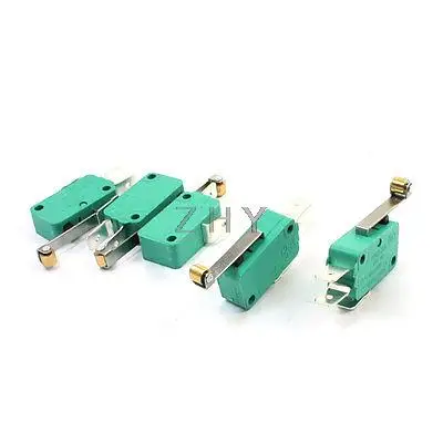 

5Pcs 5A/10A/6A/16A 250VAC SPDT Long Hinge Roller Lever 3P Momentary Micro Switch