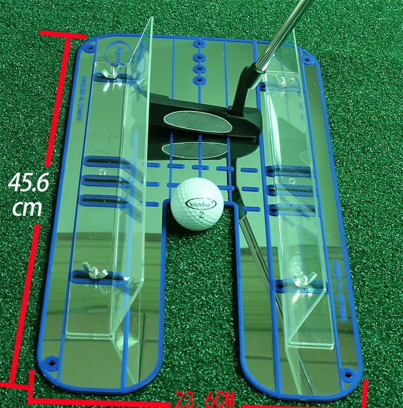 NEW-Golf Putt Mirror Golf Training Swing Swing For Its Auxiliary Mirror Golf Supplies 17.8 x 9.6 Inch