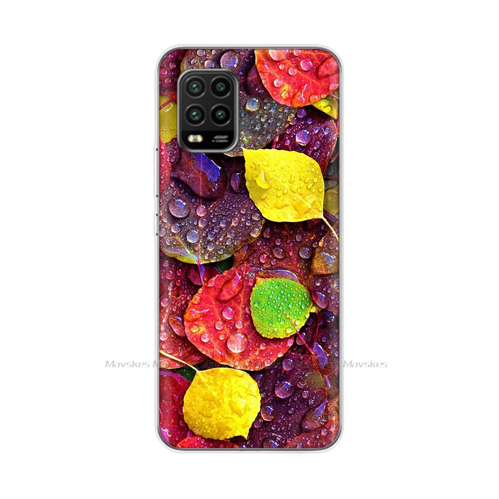 Painted Soft TPU Case For Xiaomi Mi 10 Lite Case 6.57" Phone Case Soft Silicone Back Cover for Xiaomi Mi 10 Lite 5G Bumper Funda 