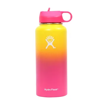 

New Color Lid Hydro Flask 18OZ 32OZ Vacuum Insulation Easy To Clean Large Capacity Wide Mouth Outdoor Sports Water Bottle