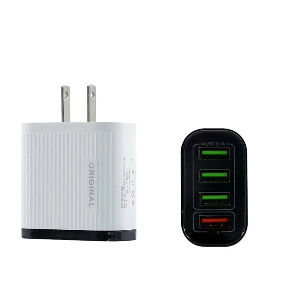 4 порта Быстрая зарядка QC 3,0 usb-хаб настенное зарядное устройство 6.1A адаптер питания US Plug