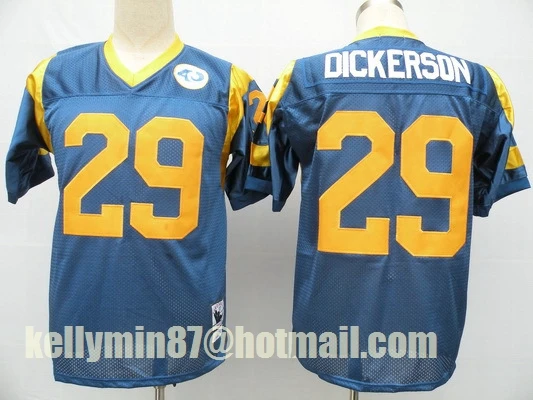 Армейский зеленый Stitiched, Los Angel, Jack Youngblood, Eric, Marshall Faulk, Kurt Warner, Throwback для мужчин Джерси - Цвет: Армейский зеленый